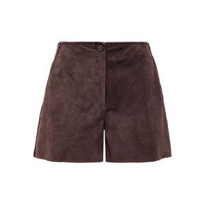 Blugirl Women Suede And Crochet Shorts